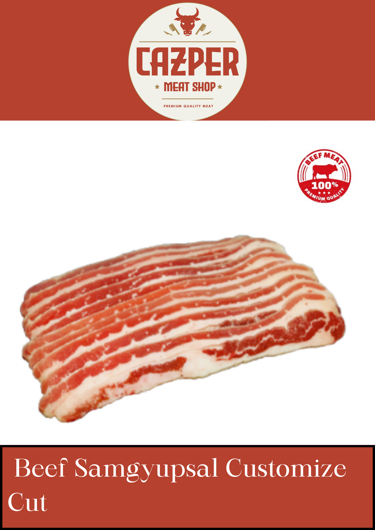 Cazper Beef Samgyupsal (1kg/pack)