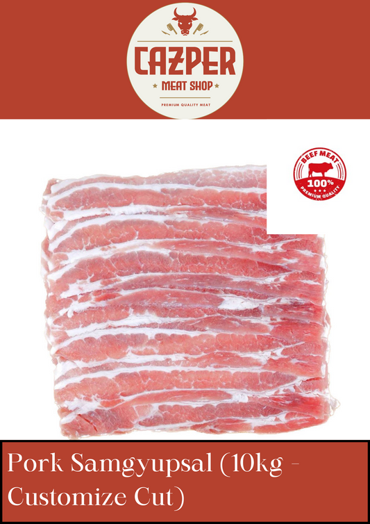 Cazper Meat Pork Samgyupsal (Boneless - Skinless) (1kg/pack)