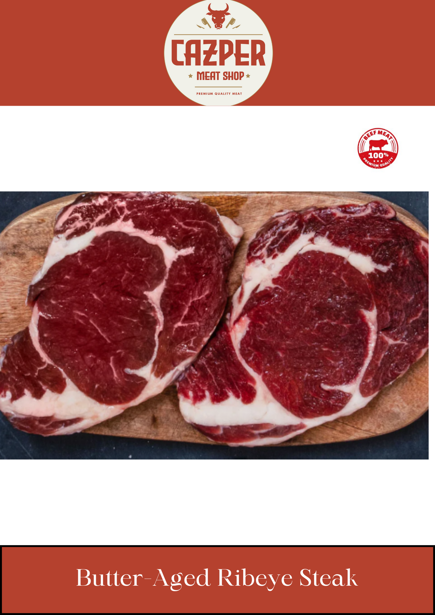 Cazper Meat Buttered-Aged Ribeye (Choice) (1kg/pack)
